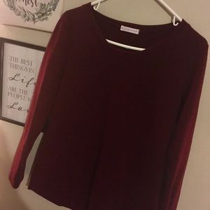 Long sleeve burgundy